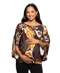 24seven Comfort Apparel Women's Maternity Dolman Sleeve Top