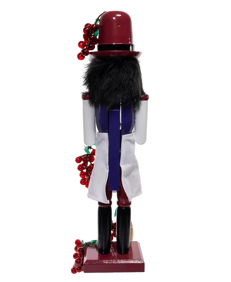 Kurt Adler 15-Inch Wooden Wine Nutcracker