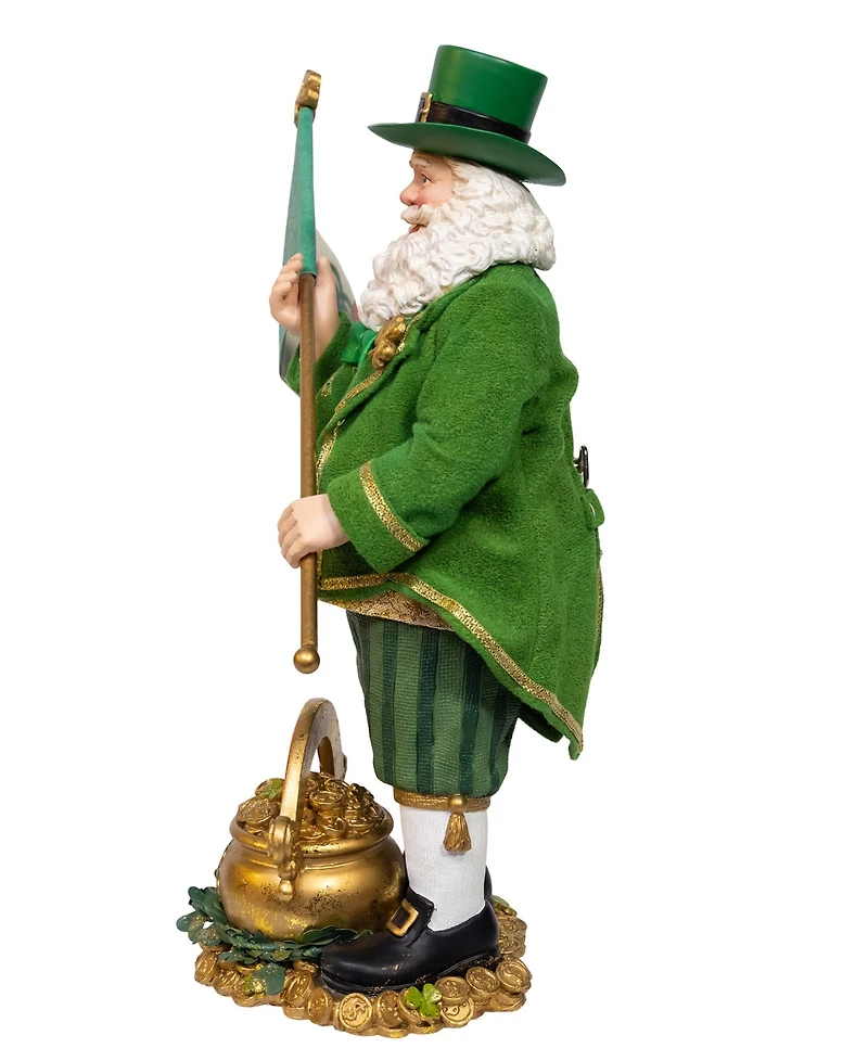 Kurt Adler 11-Inch Fabriche Musical Irish Santa