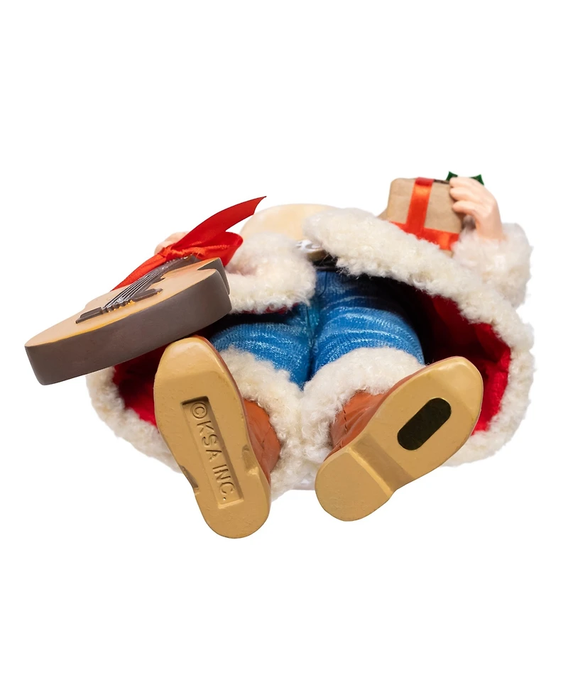 Kurt Adler 11-Inch Fabriche Western Santa with Guitar