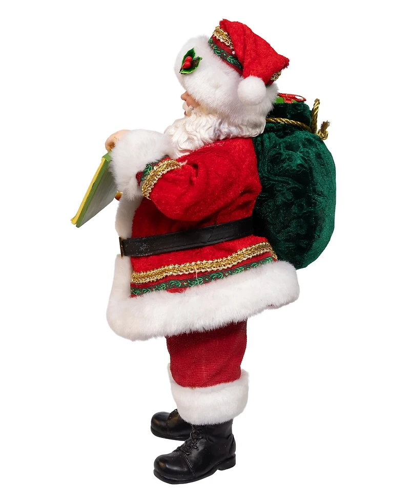 Kurt Adler 10.5" Fabriche Traditional Santa