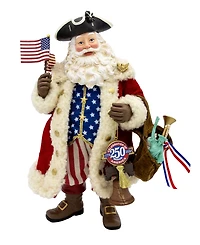 Kurt Adler 11-Inch Fabriche 250th Anniversary of America Musical Santa