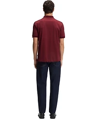 Boss by Hugo Men's Mercerized-Cotton Monogram Polo Shirt