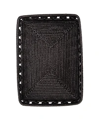 Artifacts Rattan Inna Design Rectangular Tray With Glass Insert