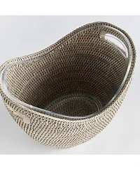 Burma Rattan Beverage Tub Serving Basket