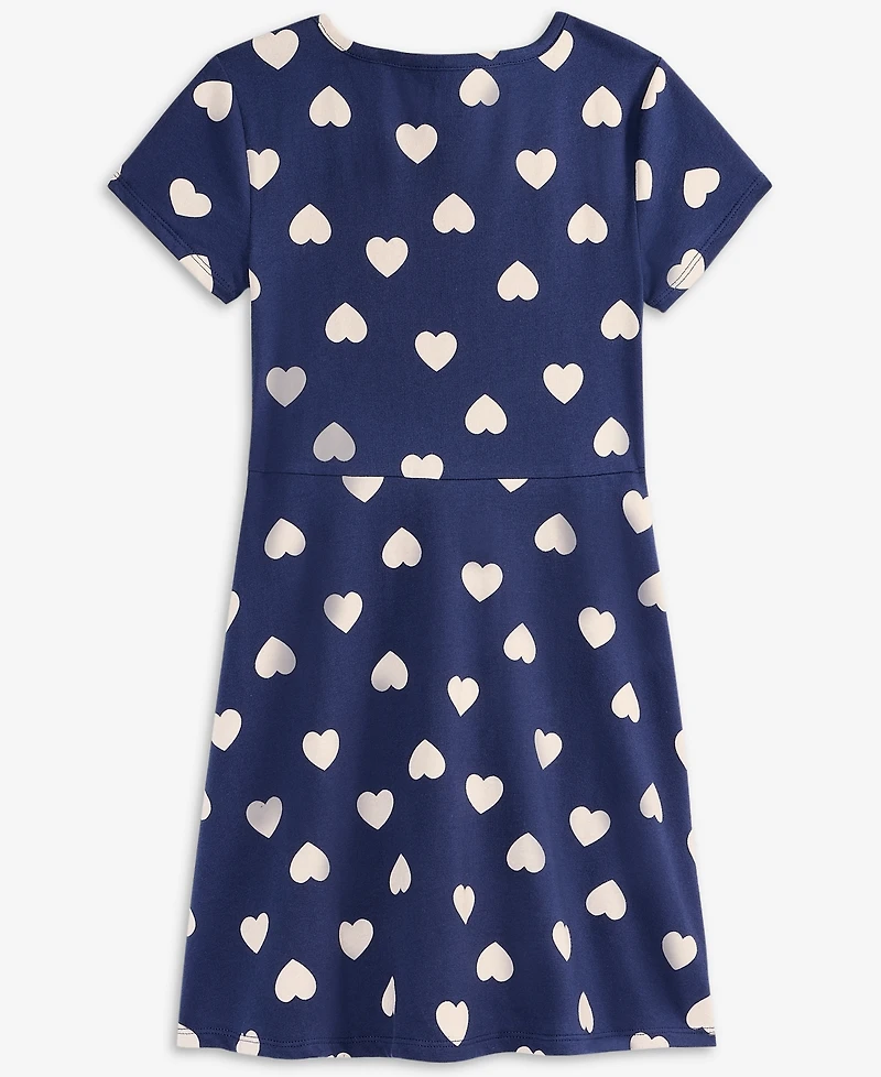 Epic Threads Girls 5-20 Heart-Print Short-Sleeve Dress, Macy's Exclusive
