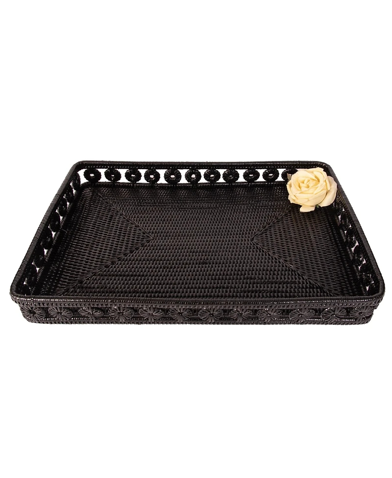 Artifacts Rattan Inna Design Rectangular Tray 21"