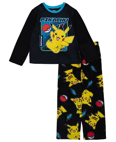 Pokemon Boys 4-10 2-Piece Print Top and Pants Pajama Set