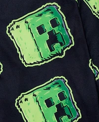 Minecraft Boys 6-12 2-Piece Printed Notch Collar Shirt and Pants Pajama Set
