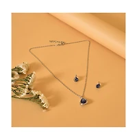 Sohi Women's Silver Plated Designer Jewellery Set