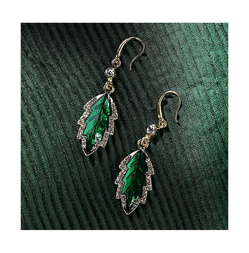 Sohi Women's Blue Leaflet Drop Earrings