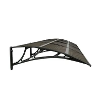 Door Canopy Black Polycarbonate 137.8 x 29.5 in Durable Canopy