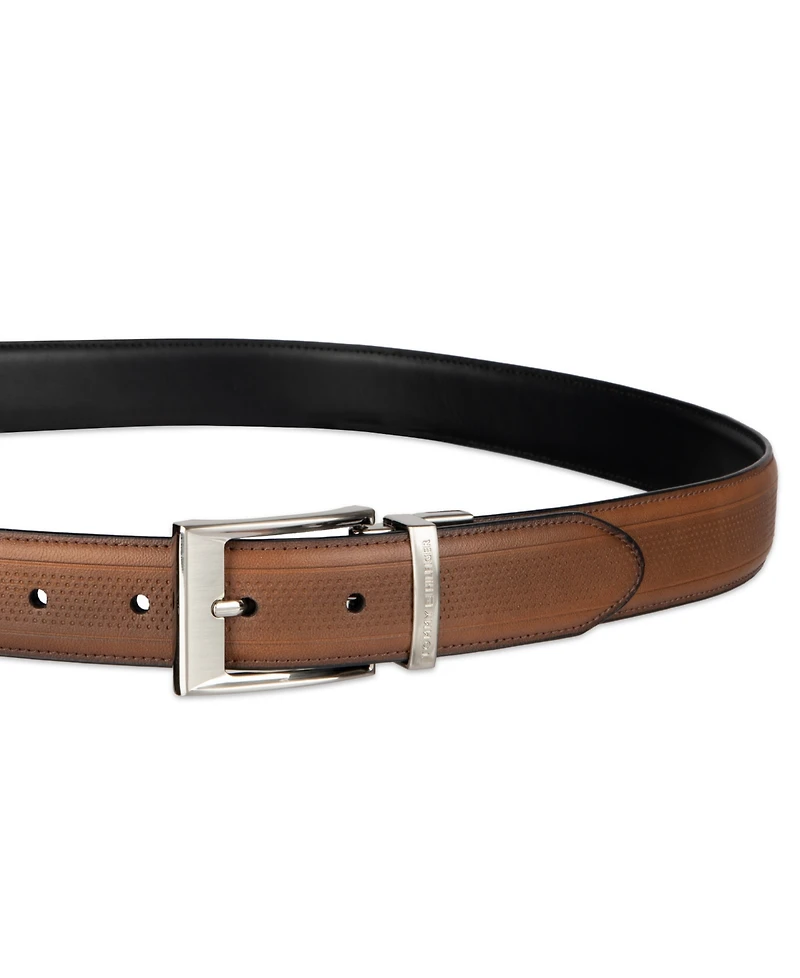 Tommy Hilfiger Men's 2-In-1 Reversible Flex Comfort Stretch Dress Belt