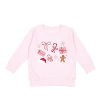 Sweet Wink Baby Girls Christmas Fun Sweatshirt