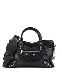 Pre-Owned Balenciaga Mini Logo Strap City Classic Studs Bag Leather