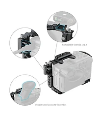 SmallRig Full Camera Cage Kit with Rotating Top Handle for Sony FX2, Black
