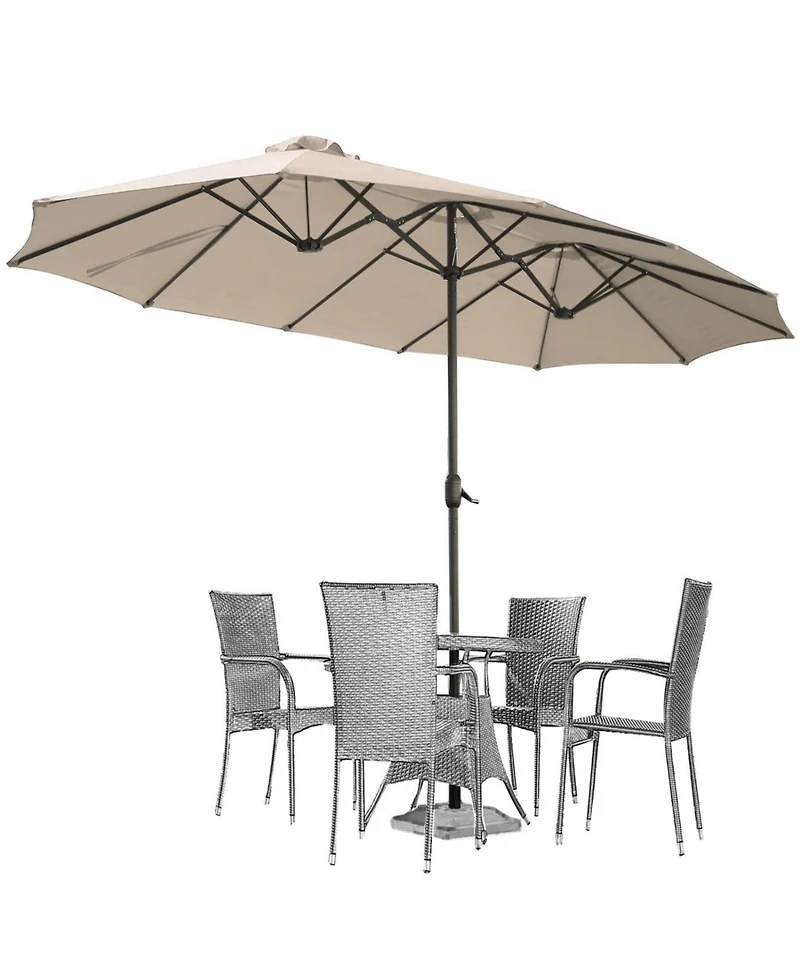 Aecojoy 15x9ft Double-Sided Patio Umbrella