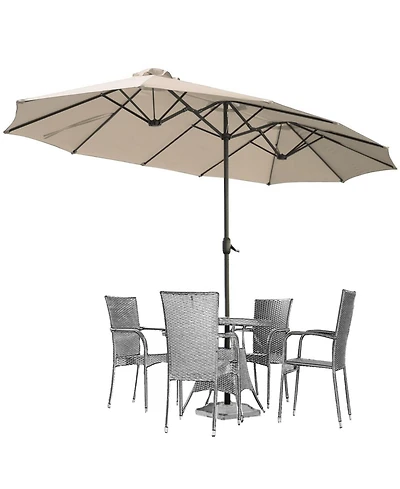 Aecojoy 15x9ft Double-Sided Patio Umbrella