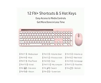 Wireless Keyboard And Mouse Combo - Full-Sized Ergonomic Keyboard With Holder, 2.4GHz Silent Cordless Set For Windows Laptop, Pc