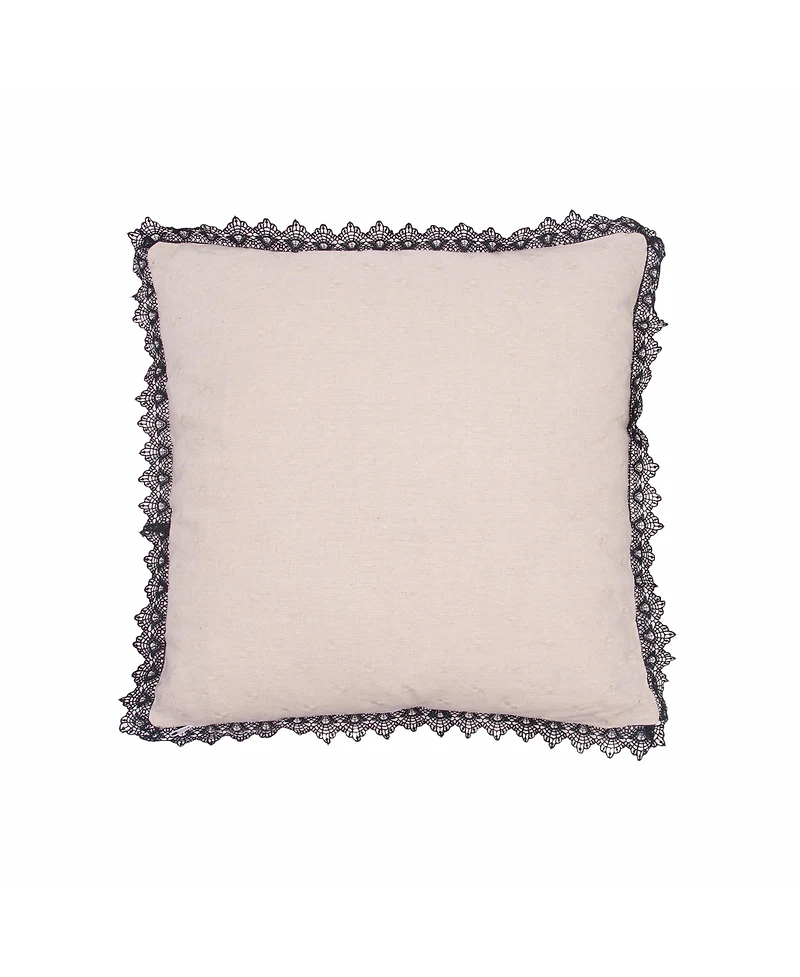 C&F Home Trick Treat Black And White Embroidered Throw Halloween Pillow, 18" x 18"