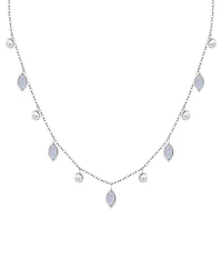 Kamaria Drops of Spring Necklace with Lab-Grown Opal Sterling Silver