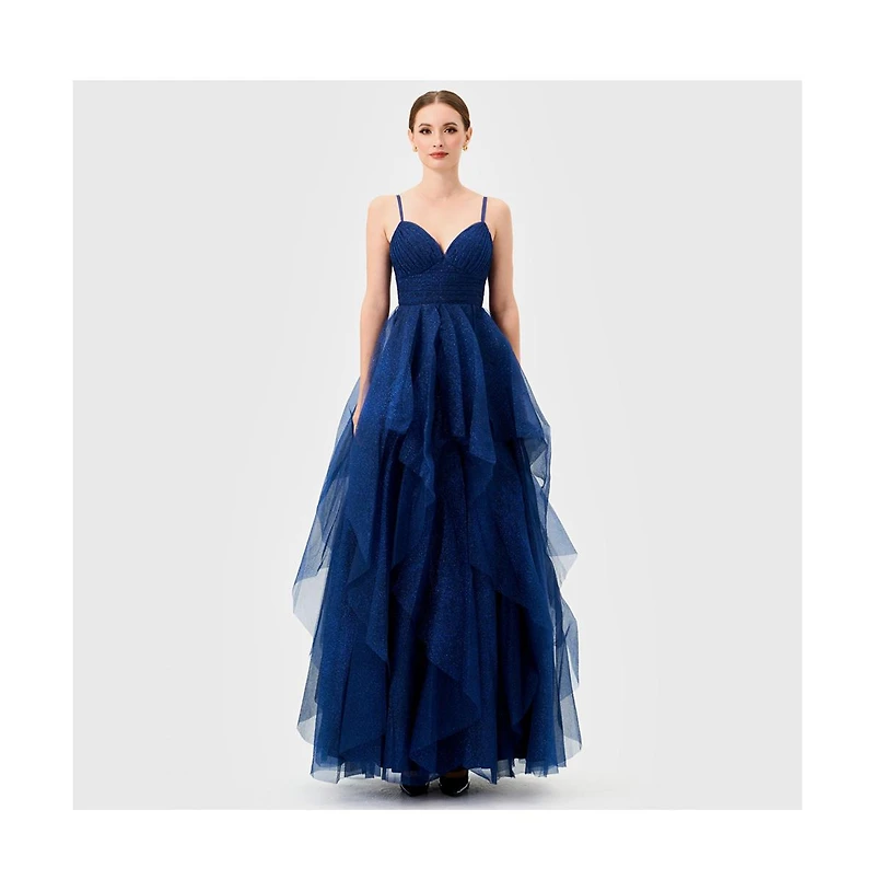 Bariano Women's Solenne Tiered Ball Gown