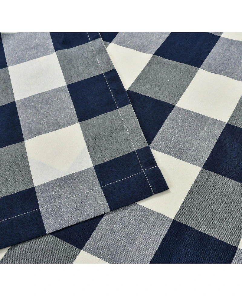 Kate Aurora Country Farmhouse Living Classic Buffalo Plaid Checkered Single Grommet Top Window Curtain Panel - 54 in. W x 84 L, Burgundy