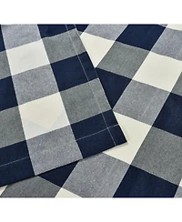 Kate Aurora Country Farmhouse Living Classic Buffalo Plaid Checkered Single Grommet Top Window Curtain Panel - 54 in. W x 84 L, Burgundy