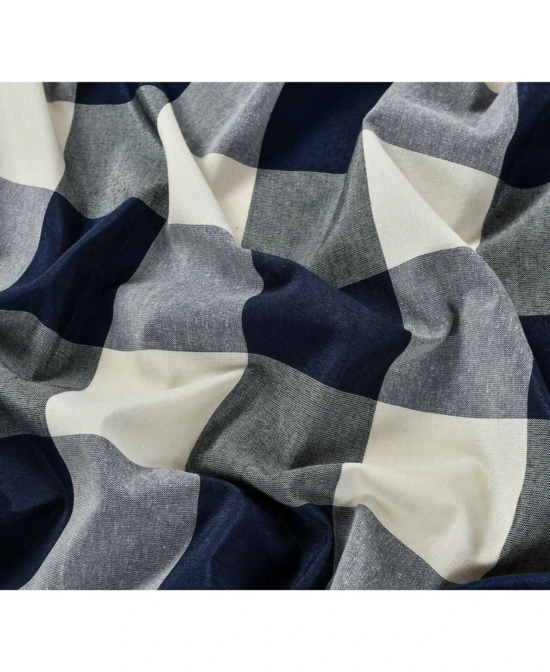 Kate Aurora Country Farmhouse Living Classic Buffalo Plaid Checkered Single Grommet Top Window Curtain Panel - 54 in. W x 84 L, Burgundy