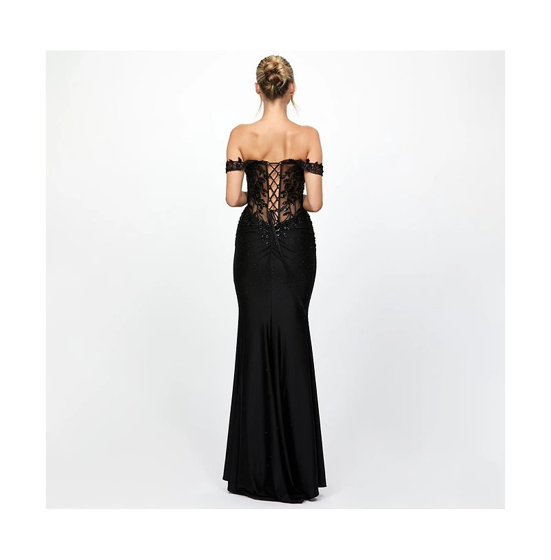 Bariano Women's Maryam Off Shoulder Gown