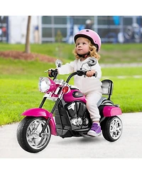 Gymax 6V Electric Kids Motorcycle 3-Wheel Ride On Toy w/ Adjustable Headlight