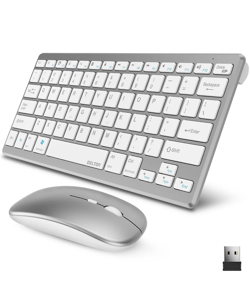 Delton KB35 Wireless Keyboard & Mouse Combo, 2.4GHz, Noiseless (DKMKITMIN35)