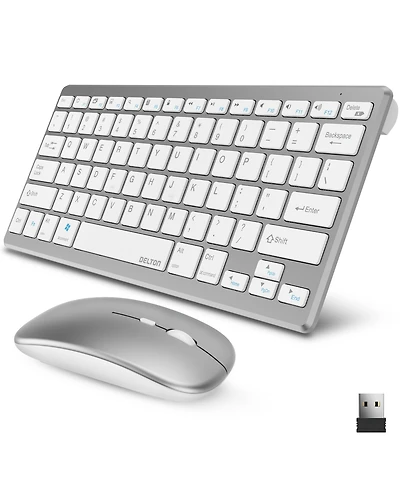 Delton KB35 Wireless Keyboard & Mouse Combo, 2.4GHz, Noiseless (DKMKITMIN35)
