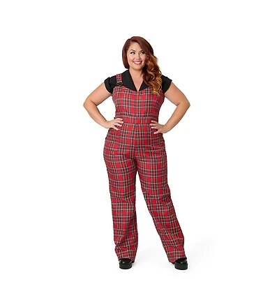 Unique Vintage Plus Size Wide Leg Overalls