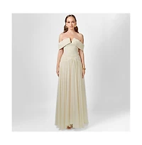 Bariano Women's Keecia Off Shoulder Chiffon Gown