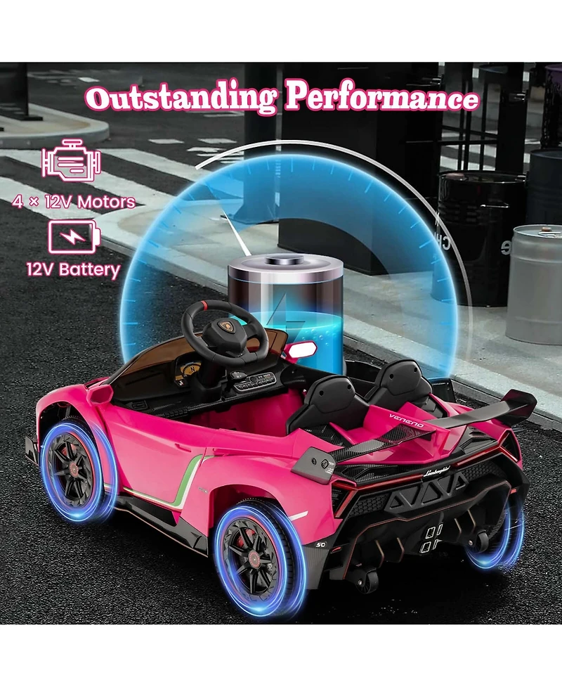 Licensed Lamborghini 4WD Kids Ride-on Sports Car 12V Electric Vehicle with Remote