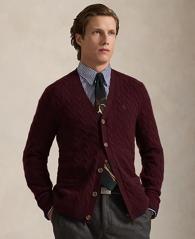 Polo Ralph Lauren Men's Cable-Knit Wool-Cashmere Cardigan