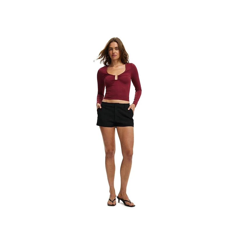 Cotton On Women's Steffi Trim Long Sleeve Top