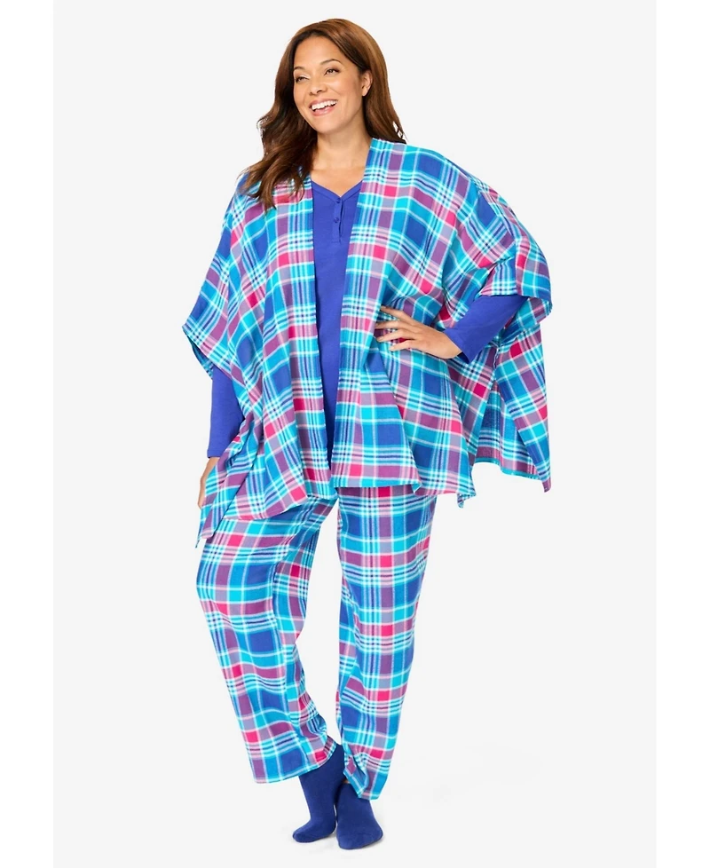 Dreams & Co. Women's 4-Piece Pajama Set