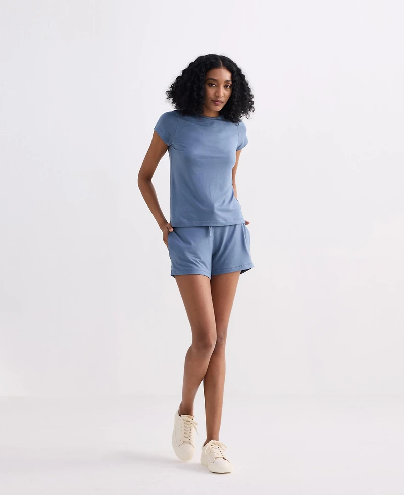 Reistor Women's Essential Short Sleeve Tee Blue