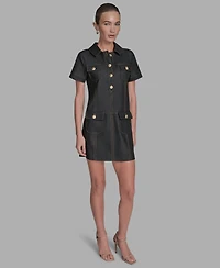 Bcbg Women's Short Sleeve Shirt Dress