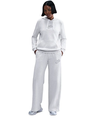 Nike Women's Club Fleece Mid-Rise Wide-Leg Pants