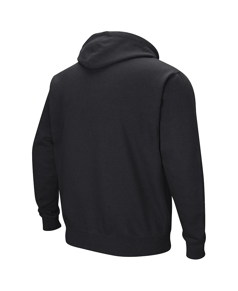 Colosseum Men's Black Unlv Rebels Arch and Logo Pullover Hoodie