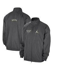 Jordan Men's Gray Milwaukee Bucks Courtside Statement Edition Jumpman Jam Full-Zip Jacket