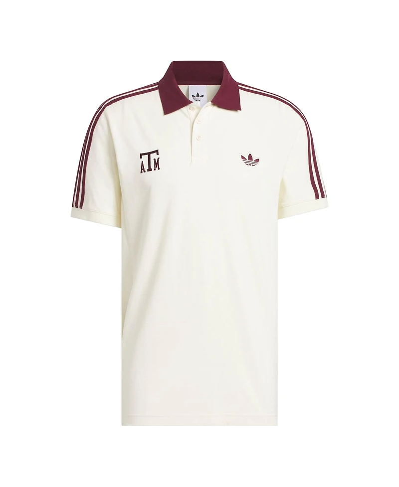 Adidas Men's Tan Texas A&M Aggies Throwback Polo Shirt