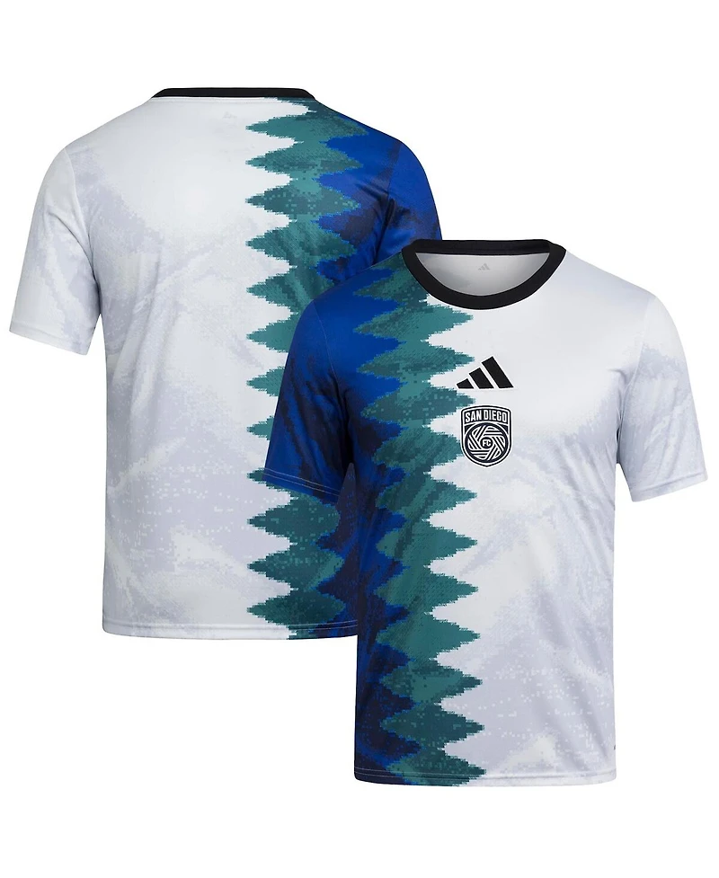 Adidas Big Boys and Girls White San Diego Fc 2025 Gaming Aeroready Pre-Match Top