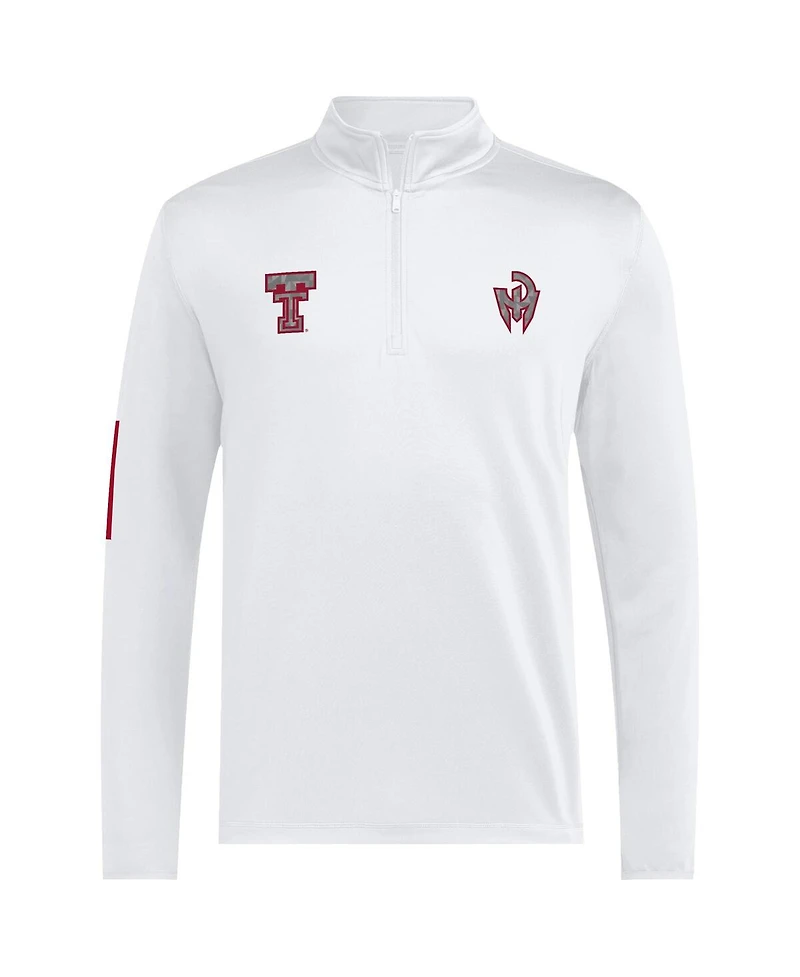 Adidas x Mahomes Men's White Texas Tech Red Raiders Strategy Half-Zip Golf Jacket