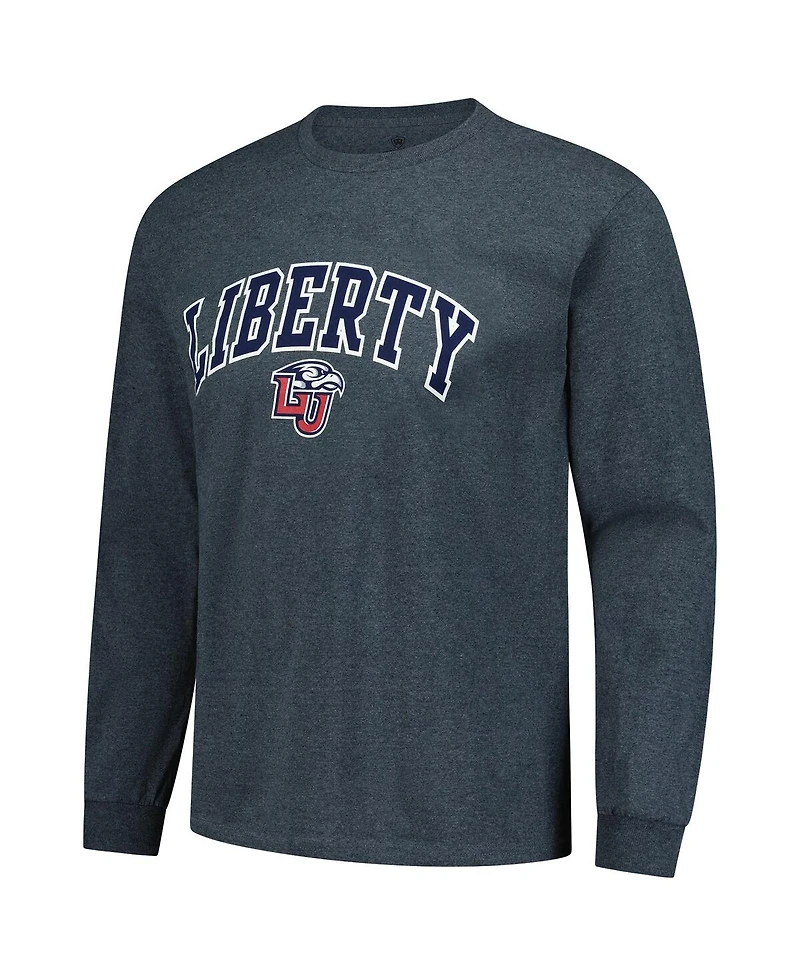 Fanatics Unlabeled Men's Heather Charcoal Liberty Flames Basic Long Sleeve T-Shirt