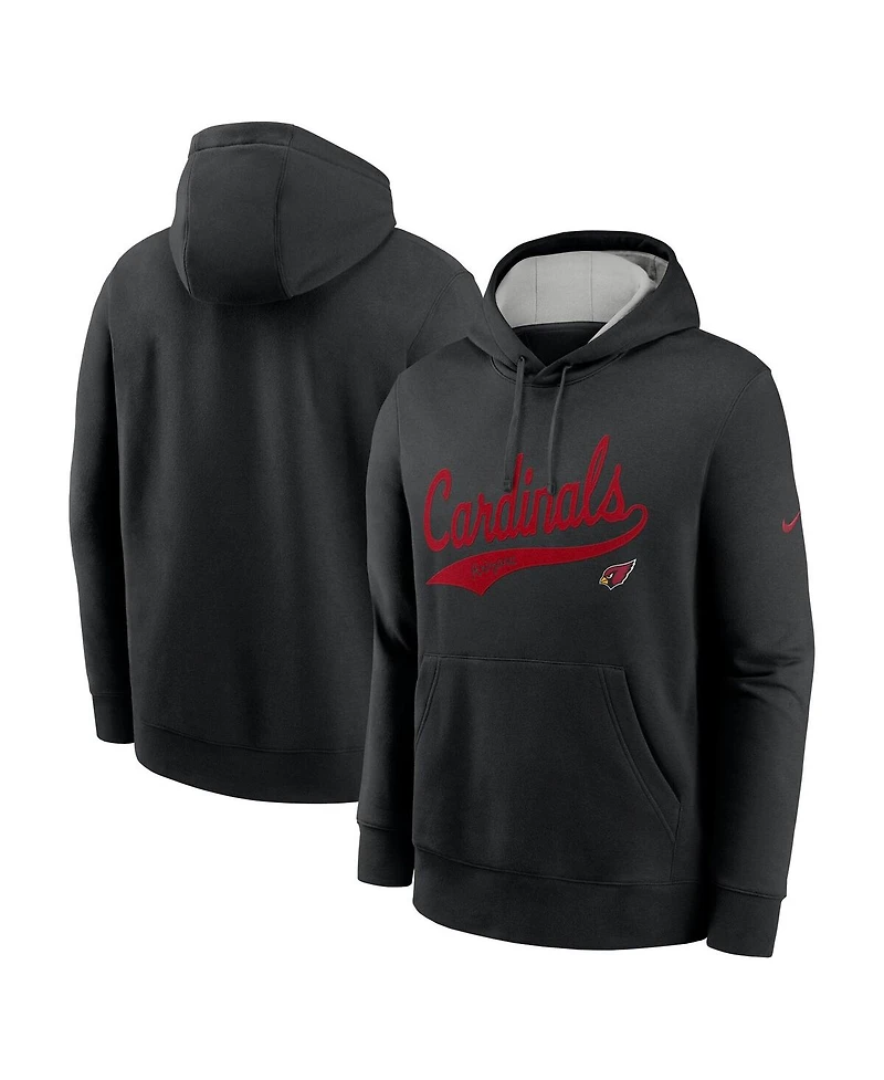 Nike Men's Black Arizona Cardinals Rewind Club Logo Pullover Hoodie