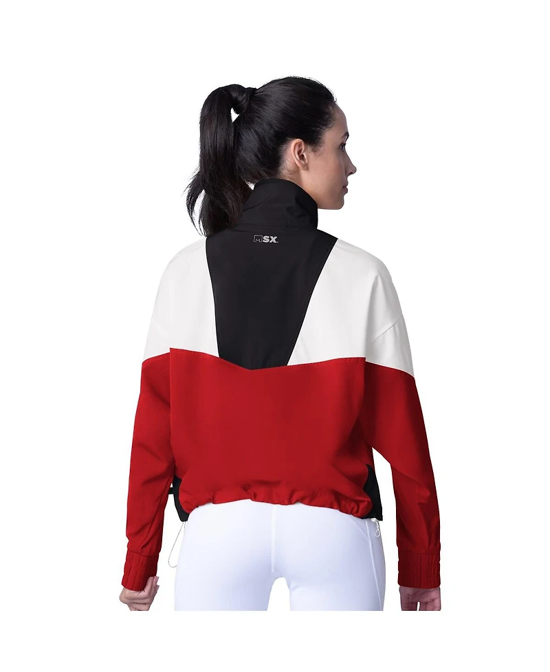 Msx by Michael Strahan Women's Red/Black Detroit Red Wings Tessa Full-Zip Jacket